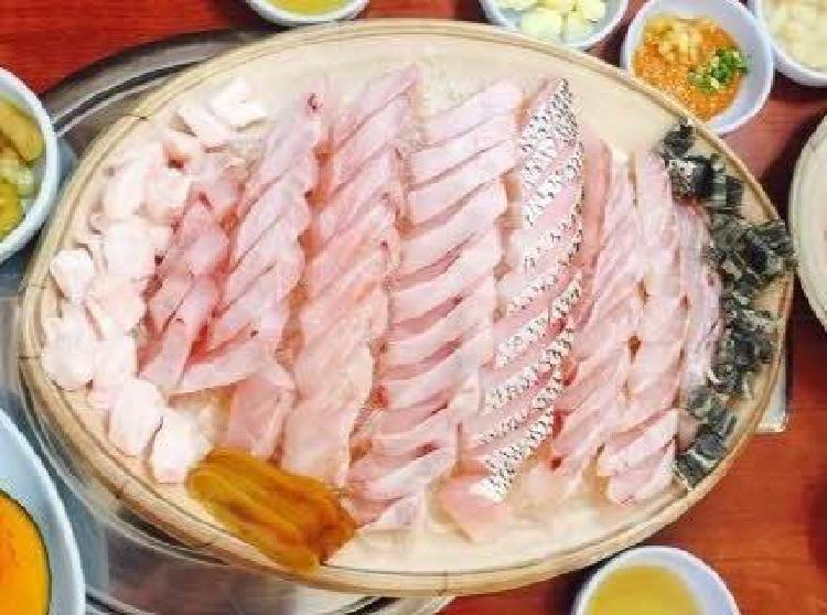 민어회