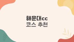 해운대cc 코스 추천, 초보 탈출의 비밀 무기