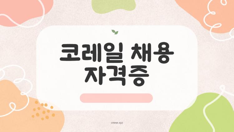 코레일 채용 자격증