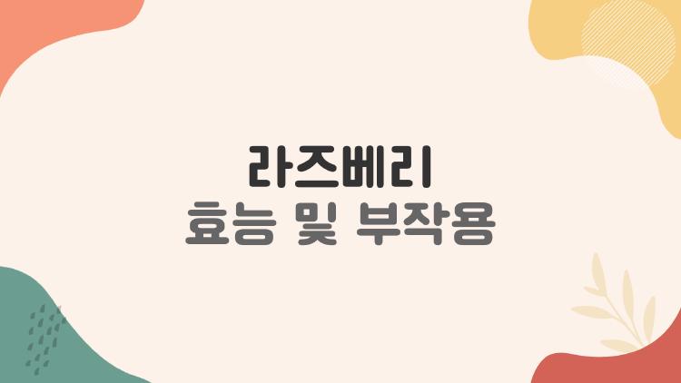 라즈베리 효능 및 부작용, 다이어트 신무기 될까 의외 진실